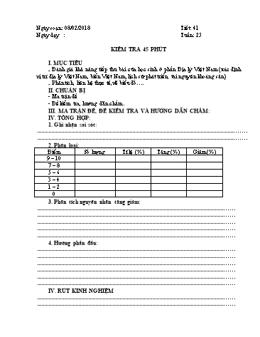 Giáo án Địa lí 8 - Học kì II - Bài 28+29 - Năm học 2017-2018 - Trường THCS Minh Diệu