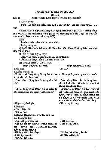 Giáo án điện tử Lớp 4 - Tuần 21 - Năm học 2018-2019 Giáo án điện tử Lớp 4 - Tuần 21 - Năm học 2018-2019