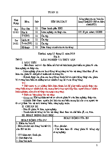 Giáo án Khối 5 - Tuần 11 (Tiếp theo) - Năm học 2018-2019 Giáo án Khối 5 - Tuần 11 (Tiếp theo) - Năm học 2018-2019