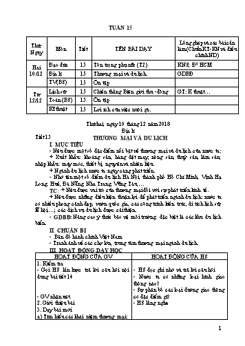 Giáo án Khối 5 - Tuần 15 (Tiếp theo) - Năm học 2018-2019
