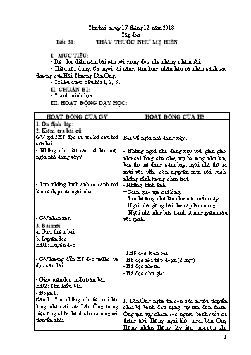 Giáo án Khối 5 - Tuần 16 - Năm học 2018-2019