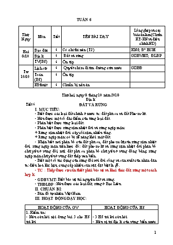 Giáo án Khối 5 - Tuần 6 (Tiếp theo) - Năm học 2018-2019
