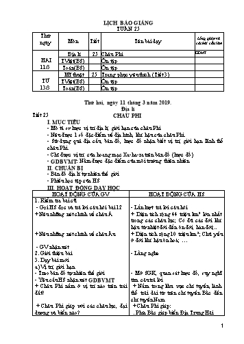 Giáo án Lớp 5 - Học kì II - Tuần 25 - Năm học 2018-2019 - Văn Thanh Giảng