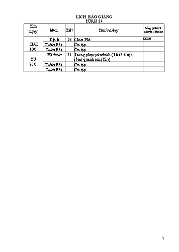 Giáo án Lớp 5 - Học kì II - Tuần 26 - Năm học 2018-2019 - Văn Thanh Giảng