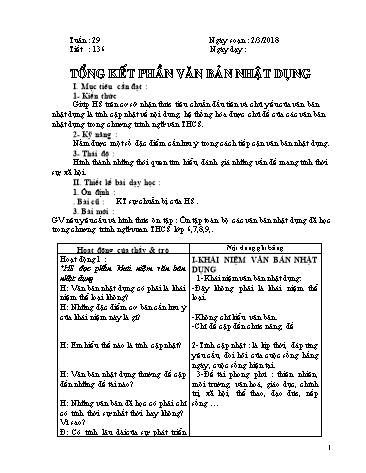 Giáo án Ngữ Văn Lớp 9 - Học kì II - Tiết 136 đến 140 - Năm học 2017-2018 - Trường THCS Minh Diệu