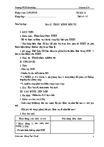 Giáo án Vật lý Lớp 9 - Học kì II - Bài 42+43 - Năm học 2017-2018 - Đặng Việt Chinh