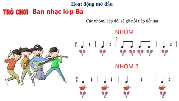 Bài giảng Âm Nhạc 3 (Kết nối tri thức) - Chủ đề 6, Tiết 25: Thể hiện các hình tiết tấu bằng nhạc cụ gõ