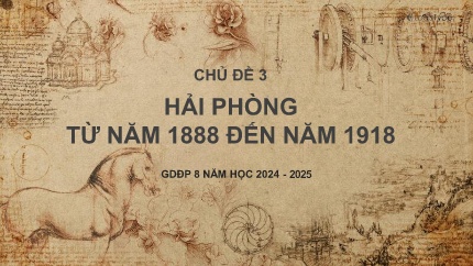 Bài giảng Giáo dục địa phương 8 - Chủ đề 3: Vùng đất Hải Phòng từ năm 1888 đến năm 1918 (Năm học 2024-2025)