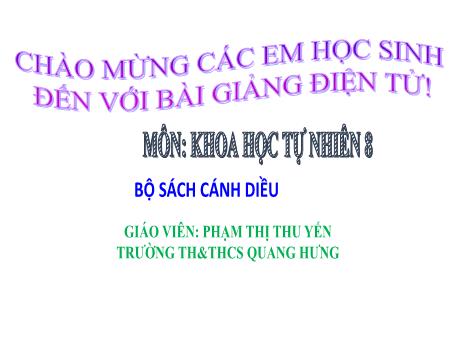Bài giảng KHTN 8 (Cánh Diều) - Chủ đề 8, Bài 41: Hệ sinh thái (Phạm Thị Thu Yến)