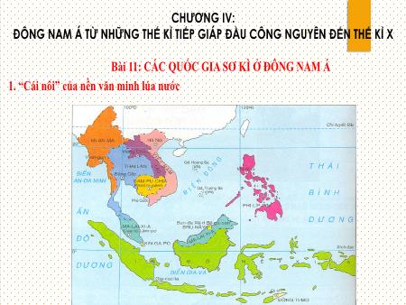 Bài giảng Lịch Sử 6 - Chương IV, Bài 11: Các quốc gia sơ kì ở Đông Nam Á