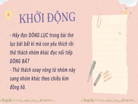 Bài giảng Ngữ Văn 6 (Cánh Diều) - Bài 2: Thơ - Tập làm một bài thơ lục bát