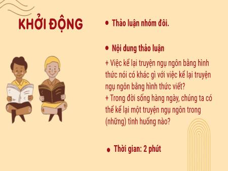 Bài giảng Ngữ Văn 7 - Bài 6: Nói và nghe: Truyện ngụ ngôn