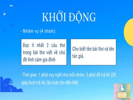 Bài giảng Ngữ Văn 7 - Bài 7: Thơ - Mây và sóng