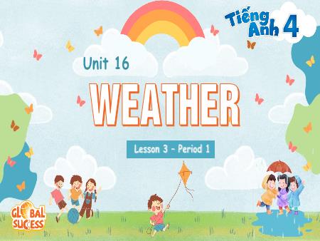 Bài giảng Tiếng Anh 4 Global Success - Unit 16: Weather - Lesson 3, Period 1 Bài giảng Tiếng Anh 4 Global Success - Unit 16: Weather - Lesson 3, Period 1