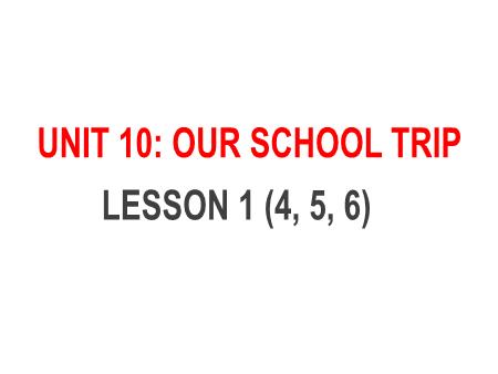 Bài giảng Tiếng Anh 5 - Unit 10: Our School Trip - Lesson 1 (Activity 4-6)