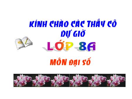 Bài giảng Toán 8 (Đại số) - Tiết 23: Tính chất cơ bản của phân thức