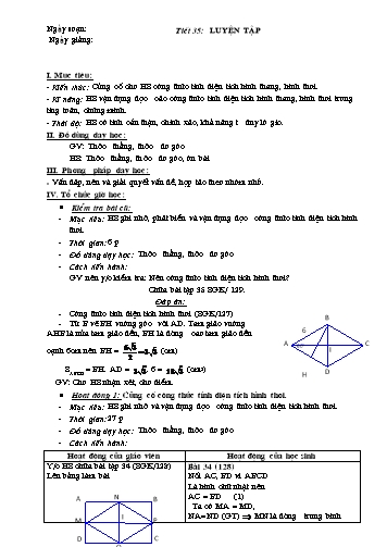 Kế hoạch bài dạy Toán 8 (Hình học) - Tiết 35+36
