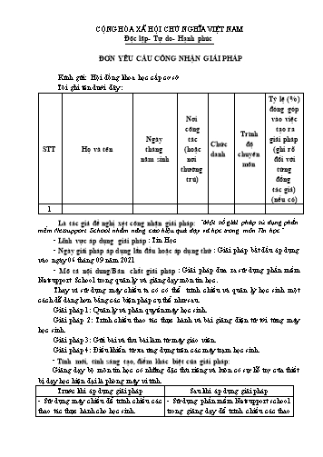 SKKN Một số giải pháp sử dụng phần mềm Netsupport School nhằm nâng cao hiệu quả dạy và học trong môn Tin Học